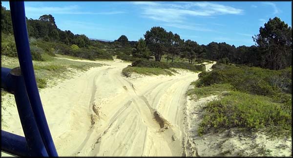 Caminho pela areia, ambiente preservado, divertido e bonito.