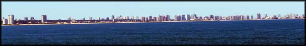 A cidade vista de longe