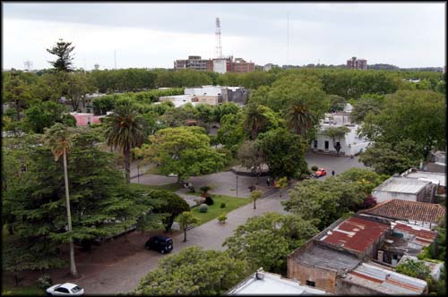 A vista de cima, parte turística, estava vazia